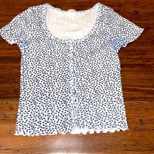 Brand- brandy Melville, color- blue and white